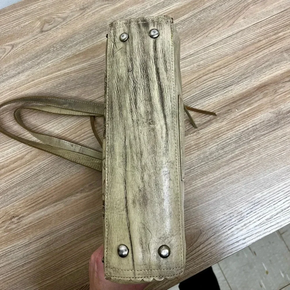 American West Leather Floral Embossed Shoulder Bag